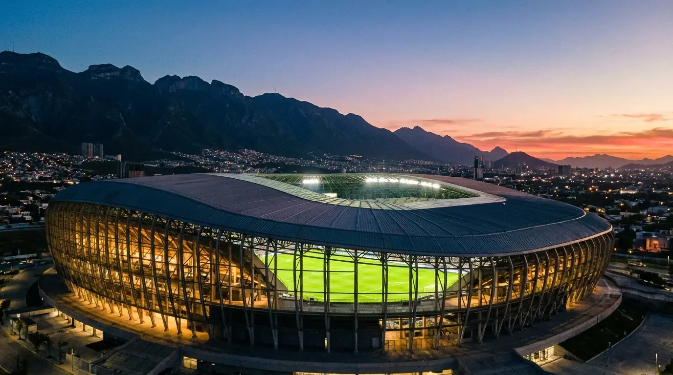 Estadio BBVA i Monterrey, Mexiko, arena för Sveriges första VM-match 2026